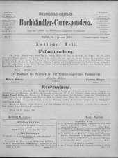 Oesterreichische Buchhändler-Correspondenz