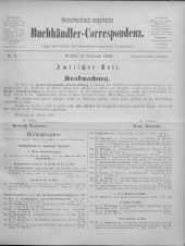 Oesterreichische Buchhändler-Correspondenz