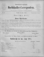 Oesterreichische Buchhändler-Correspondenz