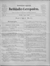 Oesterreichische Buchhändler-Correspondenz