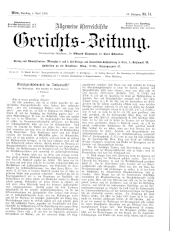 Allgemeine Österreichische Gerichtszeitung