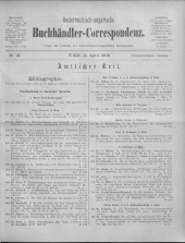 Oesterreichische Buchhändler-Correspondenz