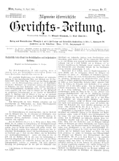 Allgemeine Österreichische Gerichtszeitung