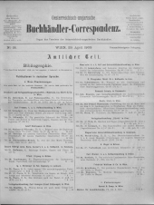 Oesterreichische Buchhändler-Correspondenz