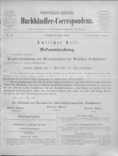 Oesterreichische Buchhändler-Correspondenz