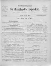 Oesterreichische Buchhändler-Correspondenz