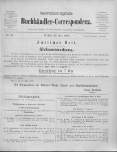 Oesterreichische Buchhändler-Correspondenz