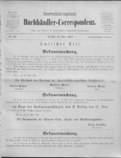 Oesterreichische Buchhändler-Correspondenz