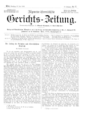 Allgemeine Österreichische Gerichtszeitung