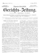 Allgemeine Österreichische Gerichtszeitung