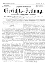 Allgemeine Österreichische Gerichtszeitung