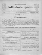 Oesterreichische Buchhändler-Correspondenz