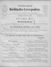 Oesterreichische Buchhändler-Correspondenz