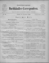 Oesterreichische Buchhändler-Correspondenz