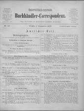 Oesterreichische Buchhändler-Correspondenz