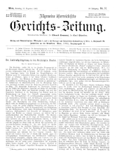 Allgemeine Österreichische Gerichtszeitung