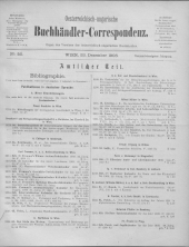 Oesterreichische Buchhändler-Correspondenz