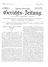 Allgemeine Österreichische Gerichtszeitung