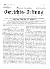 Allgemeine Österreichische Gerichtszeitung