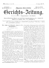 Allgemeine Österreichische Gerichtszeitung