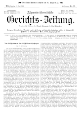 Allgemeine Österreichische Gerichtszeitung