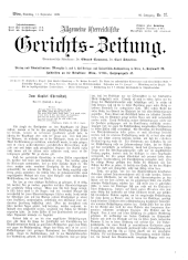 Allgemeine Österreichische Gerichtszeitung