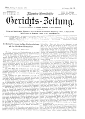 Allgemeine Österreichische Gerichtszeitung