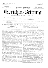 Allgemeine Österreichische Gerichtszeitung