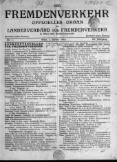 Der Fremdenverkehr