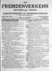 Der Fremdenverkehr