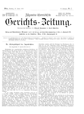 Allgemeine Österreichische Gerichtszeitung