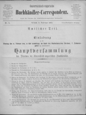 Oesterreichische Buchhändler-Correspondenz