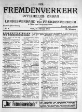 Der Fremdenverkehr