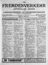 Der Fremdenverkehr