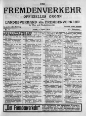 Der Fremdenverkehr