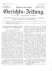Allgemeine Österreichische Gerichtszeitung