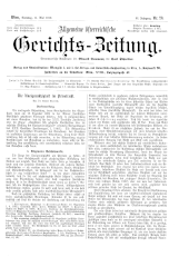 Allgemeine Österreichische Gerichtszeitung