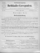 Oesterreichische Buchhändler-Correspondenz