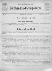 Oesterreichische Buchhändler-Correspondenz