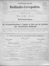 Oesterreichische Buchhändler-Correspondenz