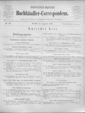 Oesterreichische Buchhändler-Correspondenz