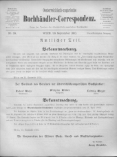 Oesterreichische Buchhändler-Correspondenz