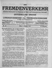 Der Fremdenverkehr