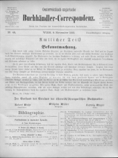 Oesterreichische Buchhändler-Correspondenz