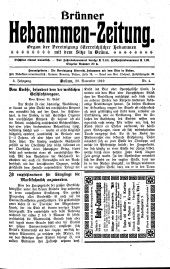 Brünner Hebammen-Zeitung