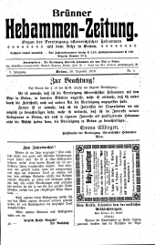 Brünner Hebammen-Zeitung