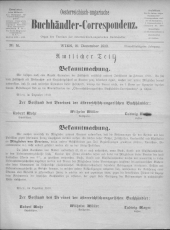 Oesterreichische Buchhändler-Correspondenz