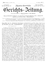 Allgemeine Österreichische Gerichtszeitung