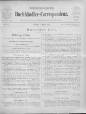 Oesterreichische Buchhändler-Correspondenz