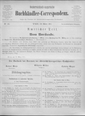 Oesterreichische Buchhändler-Correspondenz